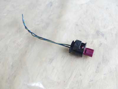 BMW 2 Pin 2 Wire Black / Dark Magenta Connector Plug w/ Pigtail 9224845